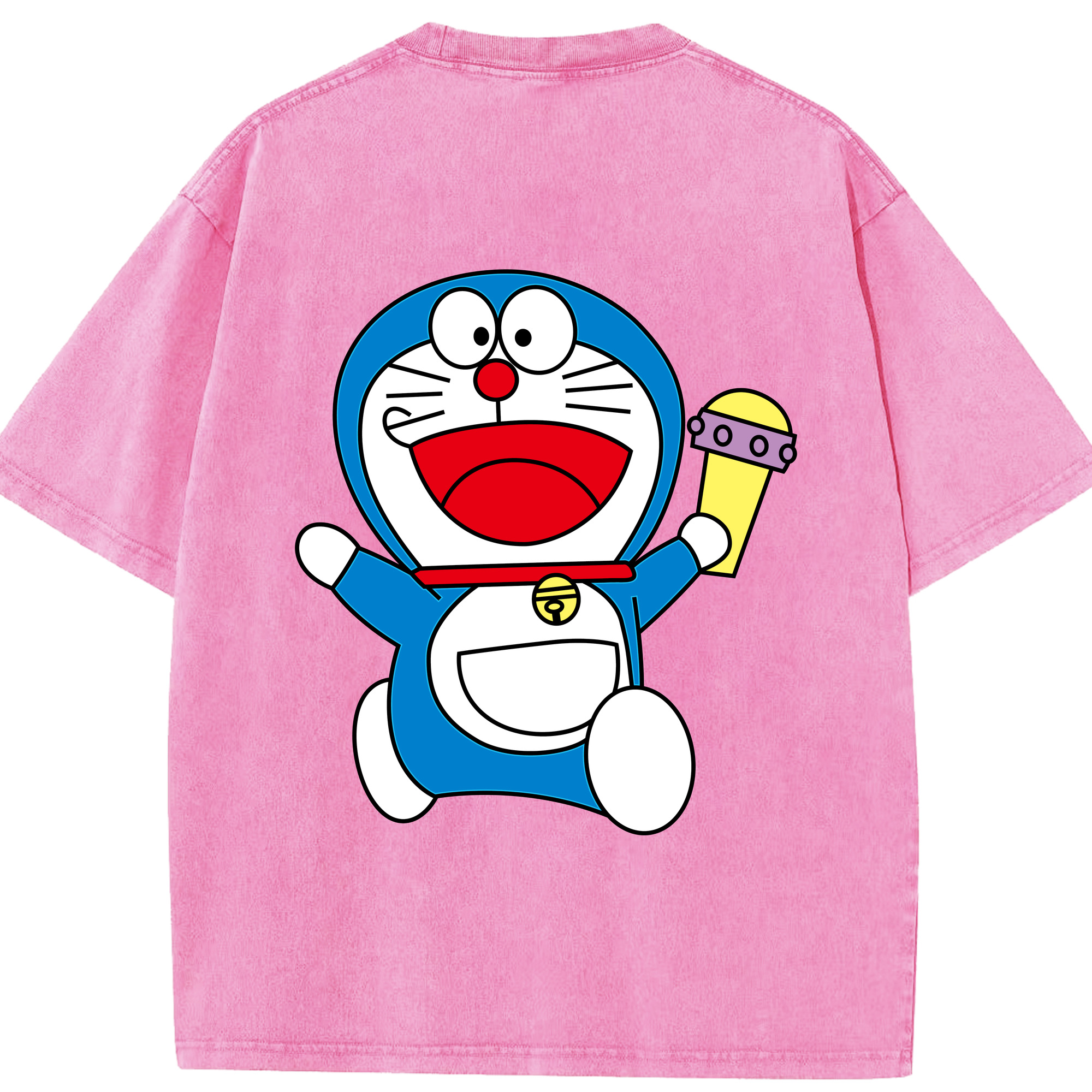 （画像用） ドラえもん Doraemon 綿100% ヴィンテージ風 半袖Tシャツ（背面プリント）
